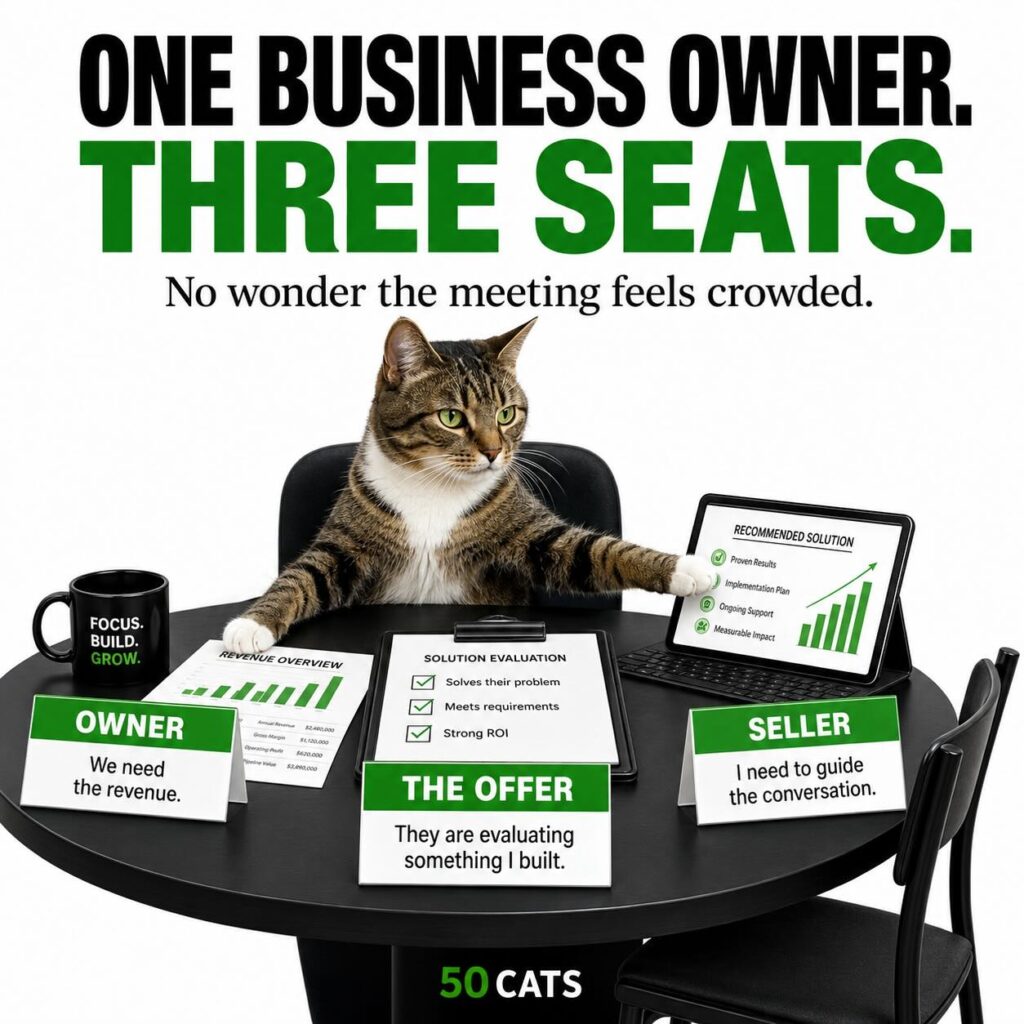 the business owner has three challenges with sales