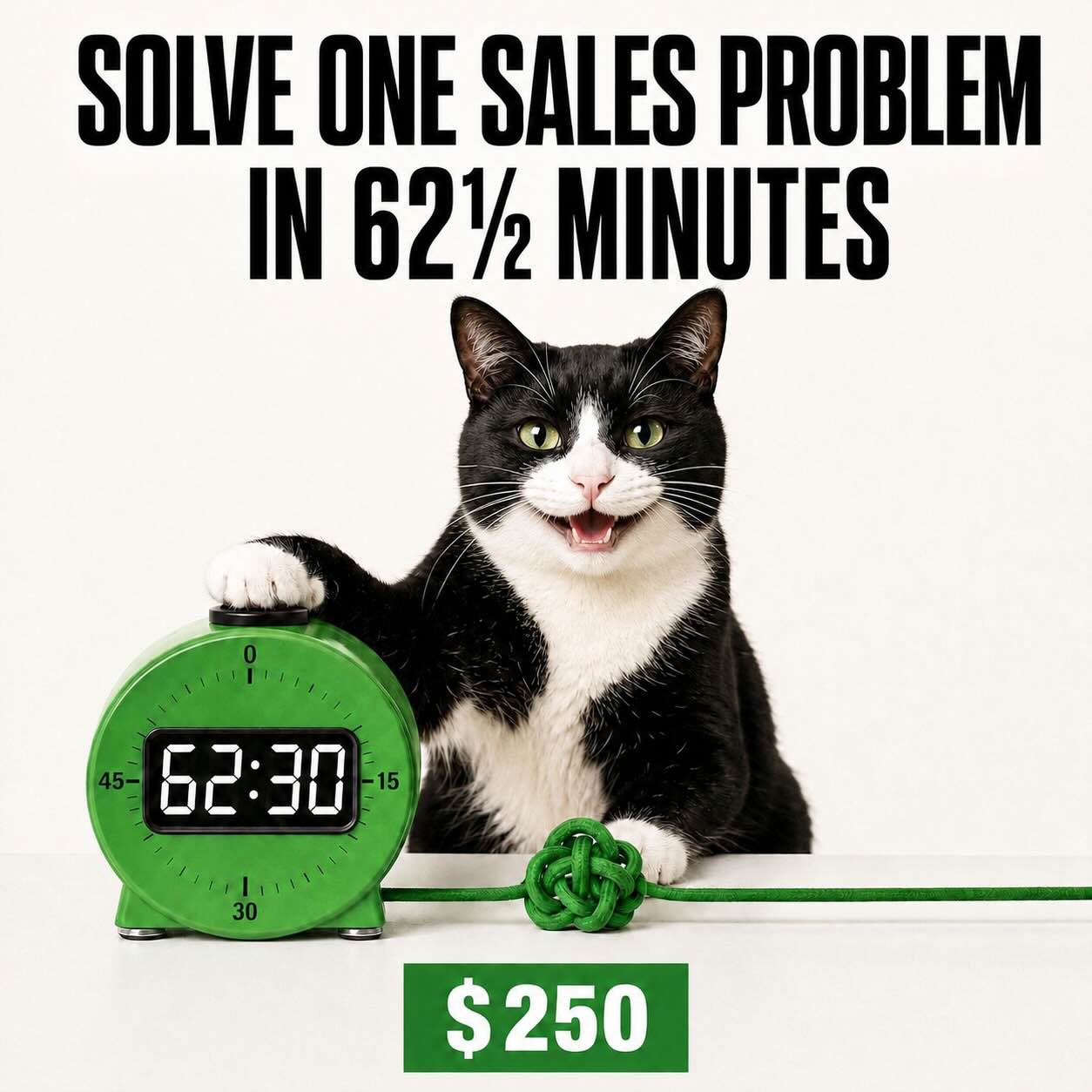 One Sales Problem Solved in 62 1/2 minutes