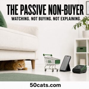 passive non-buyer. watching. not buying. not explaining